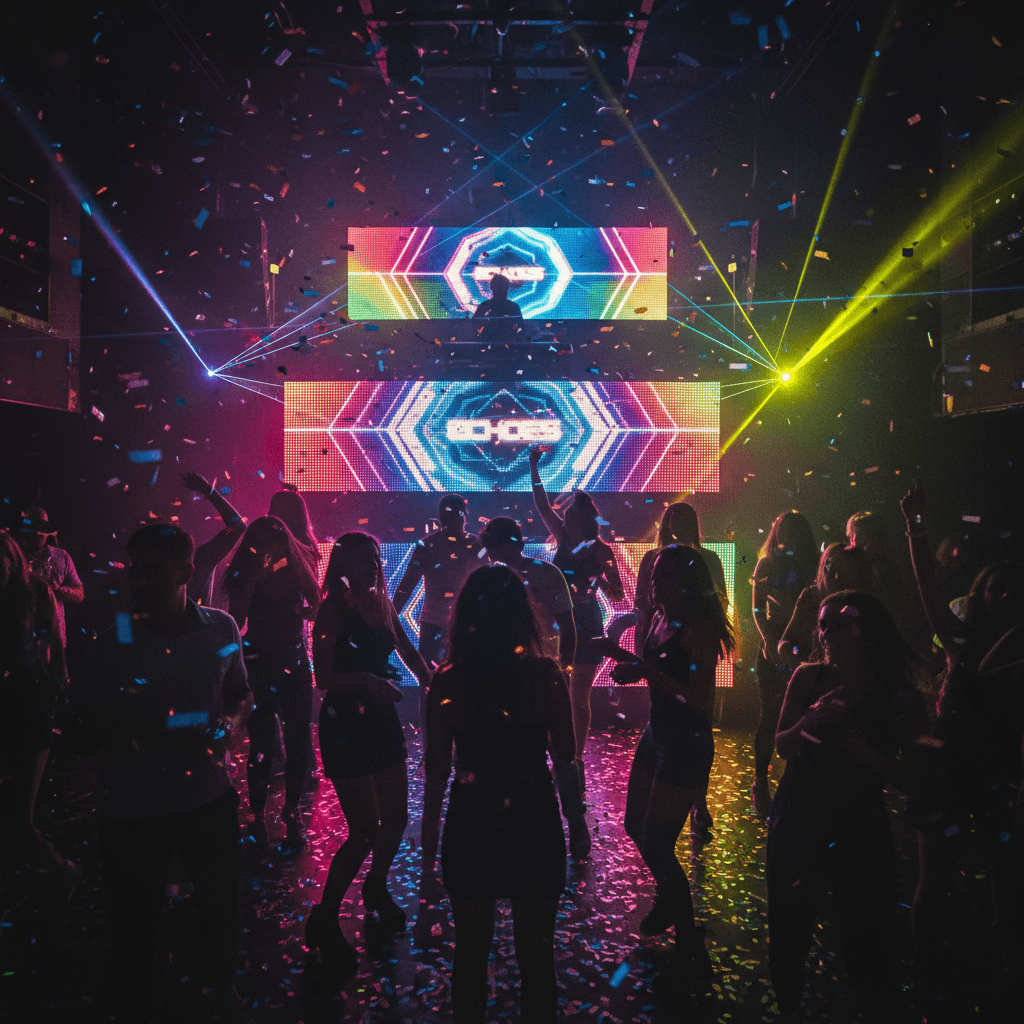 Lively nightlife event at bar