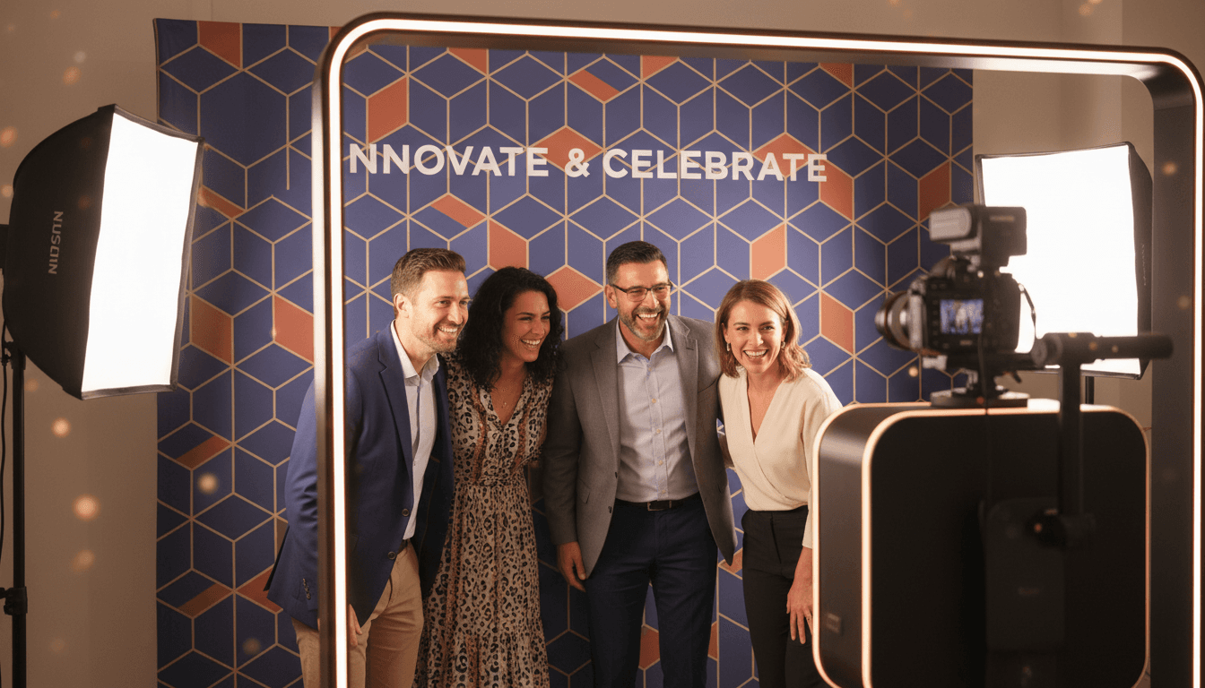 Warm, inviting editorial aesthetic medium shot of a diverse group of friends gathered around a restaurant table